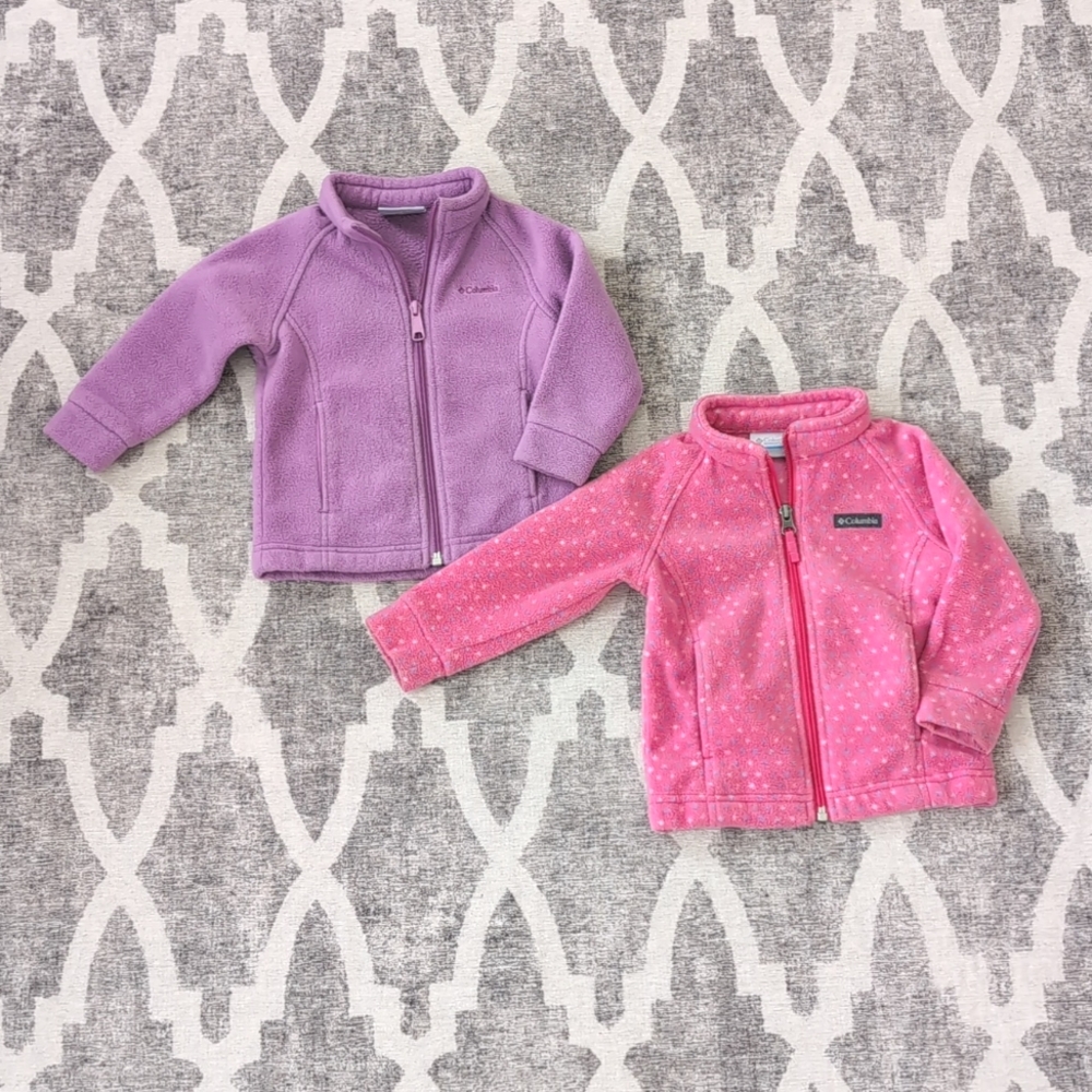 Set of 2 Columbia Fleece Zip Jackets - Size 12-18 Months